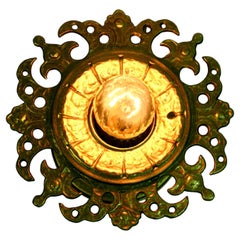 Antique Italian Gilt Bronze Flower Ceiling Light/ Sconce(6 Available)