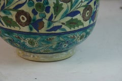 Vintage Hand Painted and Incised Blue Tone Vase