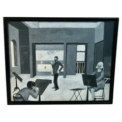 Artist Studio Tonal Gouache Interior Painting