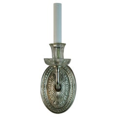 Mid Century Nickel Sconces with Tulip Glass, Brass, 1960 (2pair available)