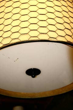 Designer 1950's Wire and Glass Pendant