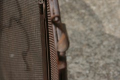 Antique Blacksmith Made Oversized Iron Fireplace Screen 1920's