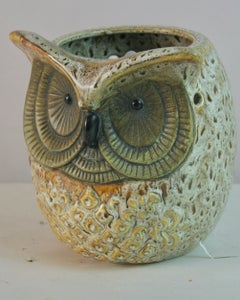 Ceramic Owl Night Light Table Lamp, Vintage 1960s, Great Condition