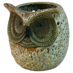Ceramic Owl Night Light Table Lamp, Vintage 1960s, Great Condition
