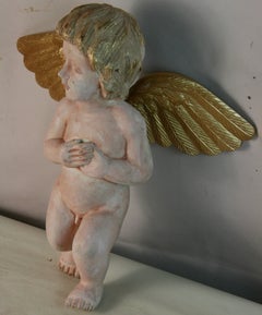 Italian Winged Putto Sculpture 1940's