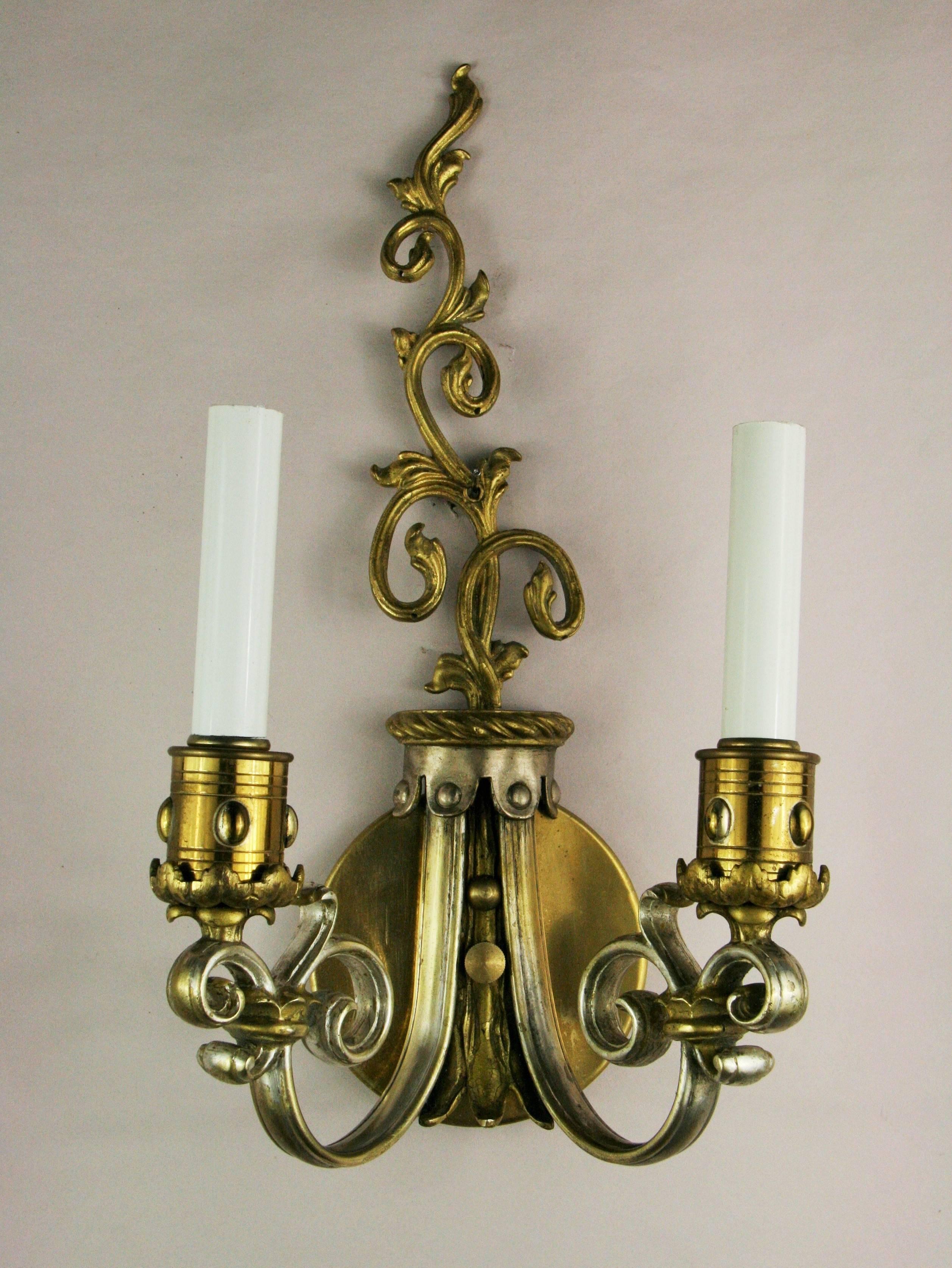 Early 20th Century Pair of French Sconces, circa 1920s