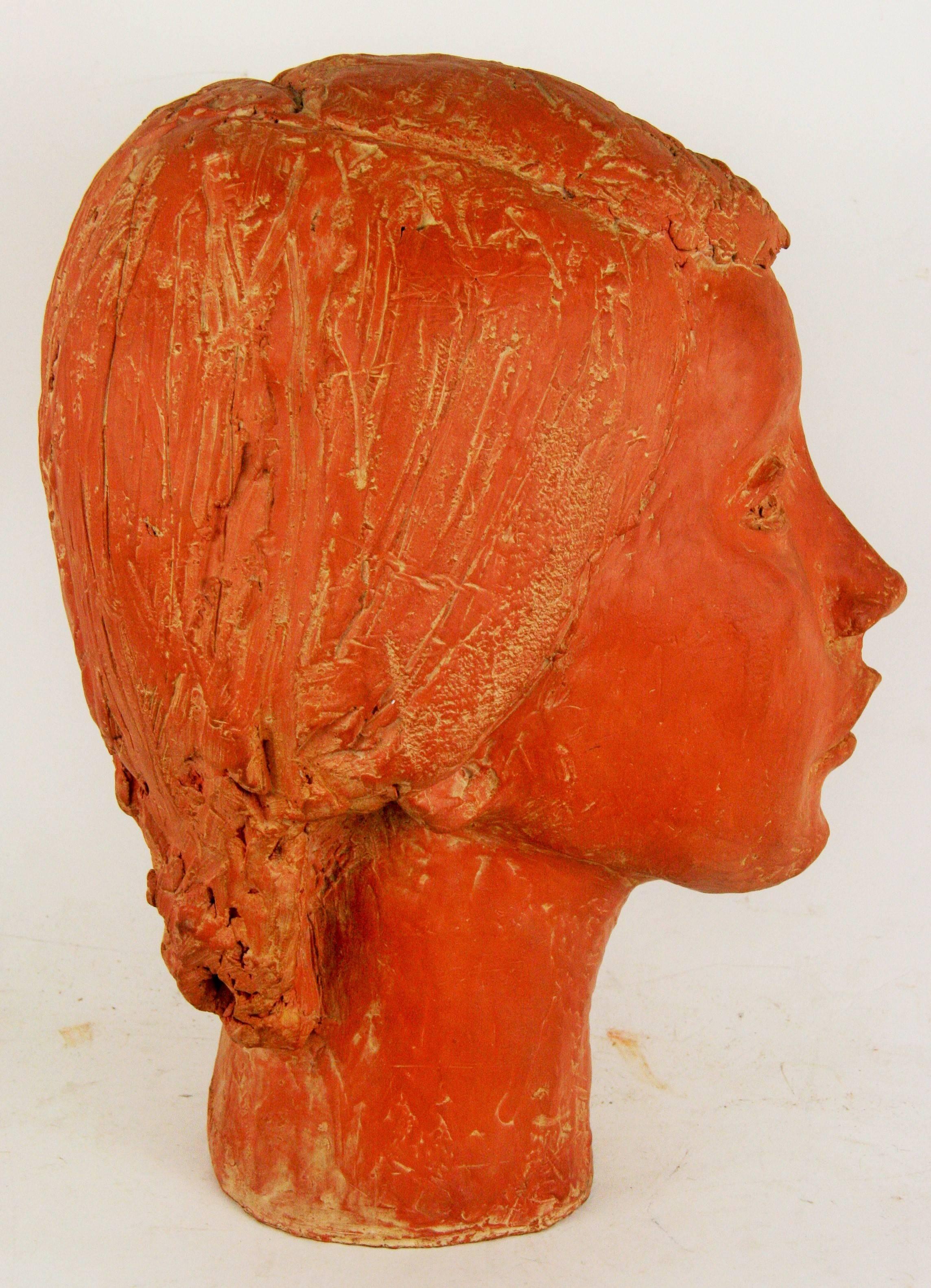 9-409, a vintage terracotta sculpture signed by Pajo.
Age wear appropriate.