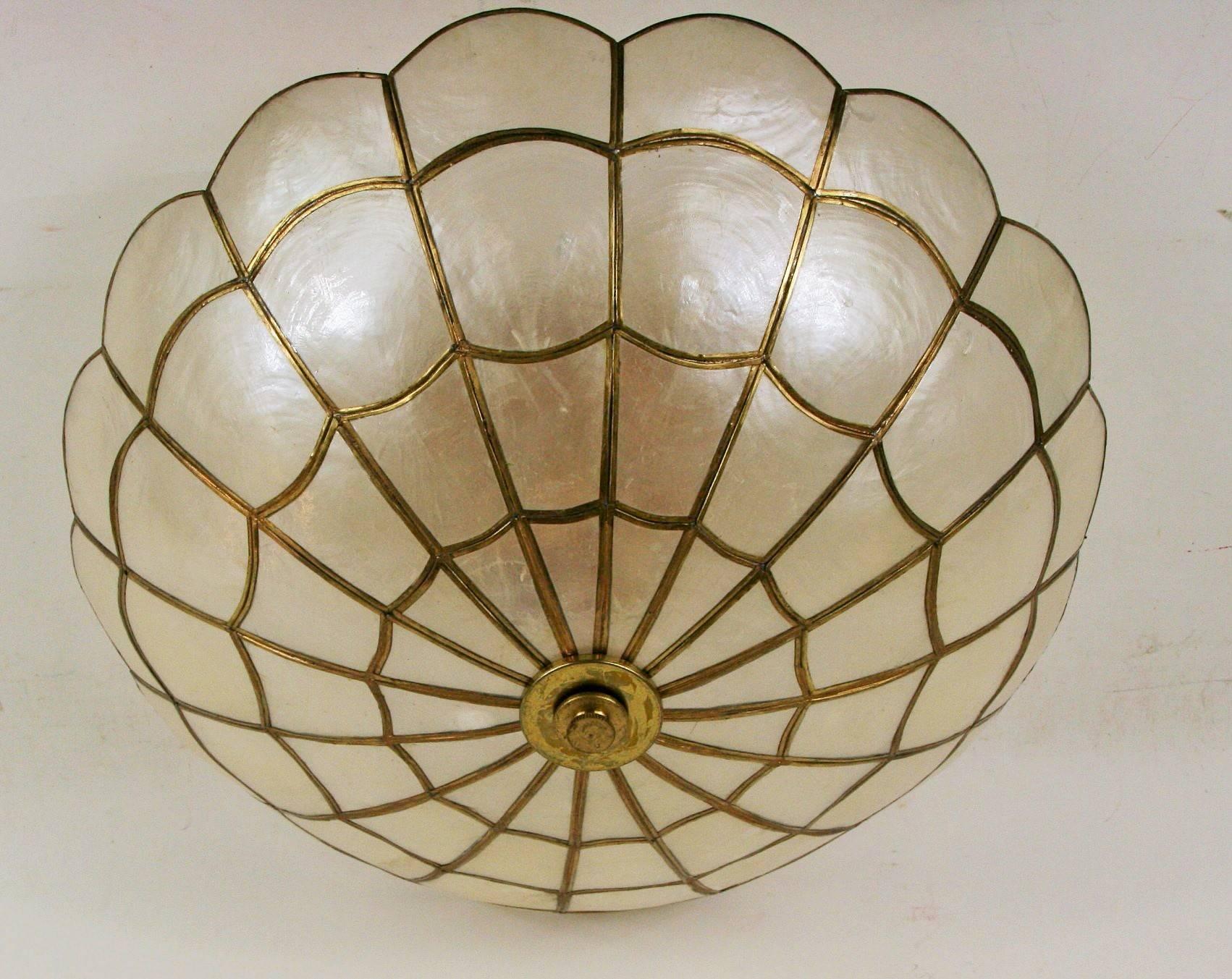 capiz semi flush mount