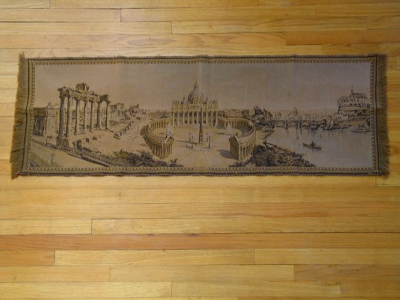 3-04 horizontal tapestry depicting The Vatican in Rome.