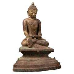Early 15th century Special antique bronze Burmese Buddha statue from Burma