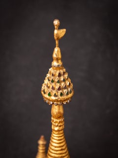 19th century Antique wooden Burmese Stupa from Burma