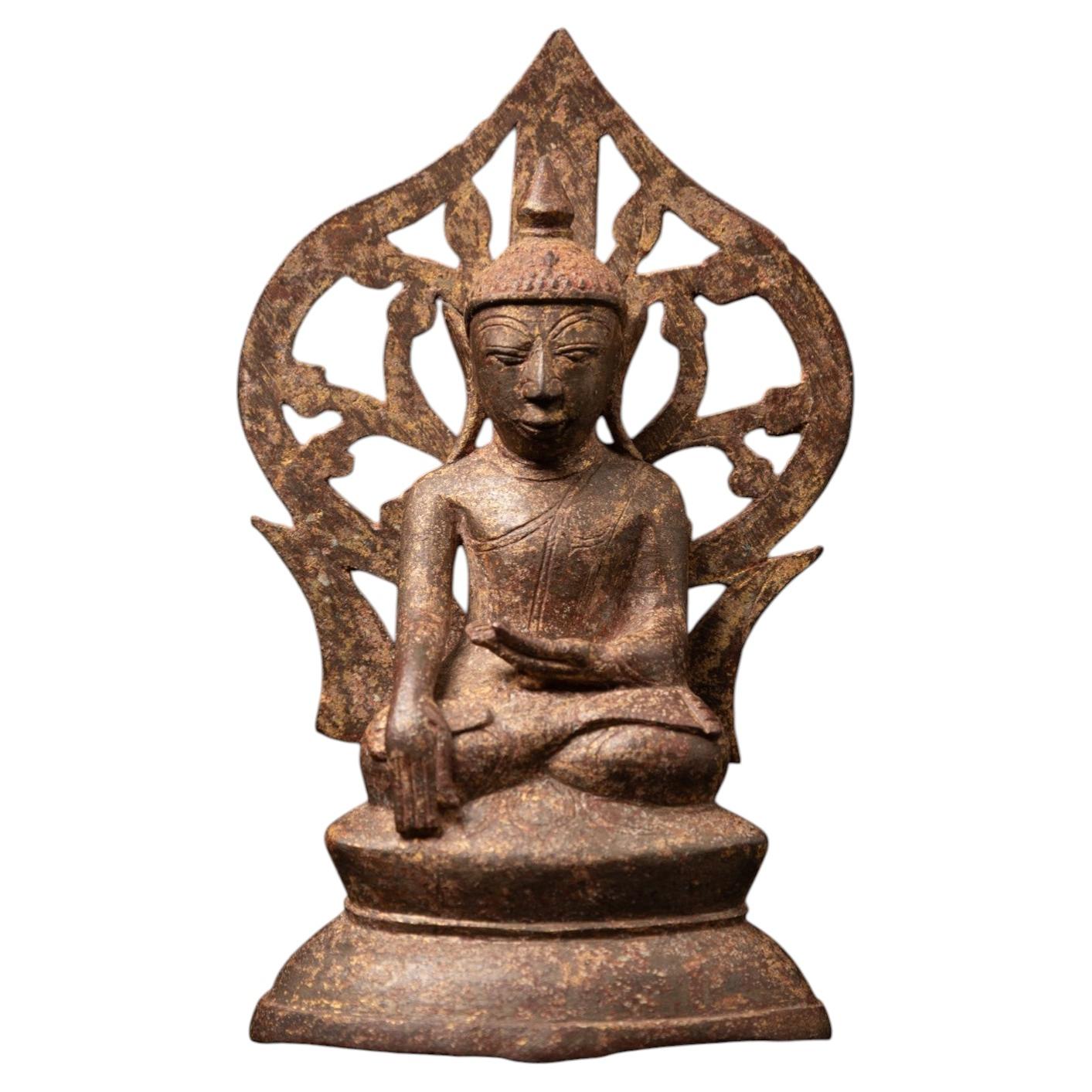 Antique bronze Burmese Buddha statue from Burma