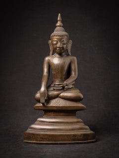 Bouddha Shan birman antique en bronze, provenant de Birmanie