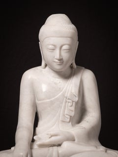 Newly made Burmese marble Buddha statue from Burma