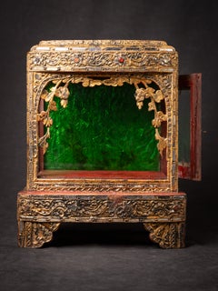 Antique wooden Burmese Buddha temple from Burma