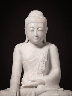 Newly made Burmese marble Buddha statue from Myanmar