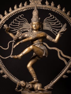 Large old bronze Indian Shiva Nataraja from India