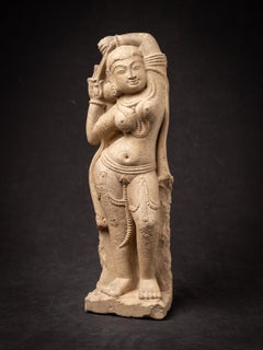 Antique Indian sandstone Surasundari statue from India