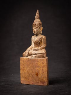 Antique wooden Thai Buddha statue from Thailand