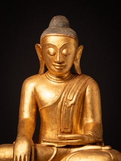 Large old Burmese lacquerware Buddha statue from Burma