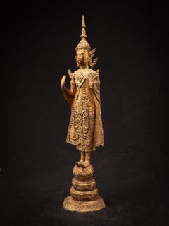 Old bronze Thai Rattanakosin Buddha from Thailand