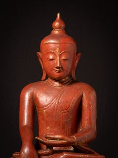 Large antique wooden Burmese Ava Buddha statue from Burma