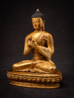 statue de Bouddha népalais en bronze ancien du Népal