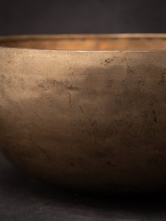 Large antique bronze Nepali Singing Bowl from Nepal
