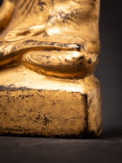 Antique wooden Burmese Shan Buddha from Myanmar