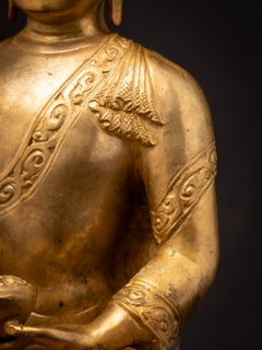 statue de Bouddha népalais en bronze ancien du Népal
