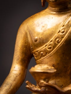statue de Bouddha népalais en bronze ancien du Népal