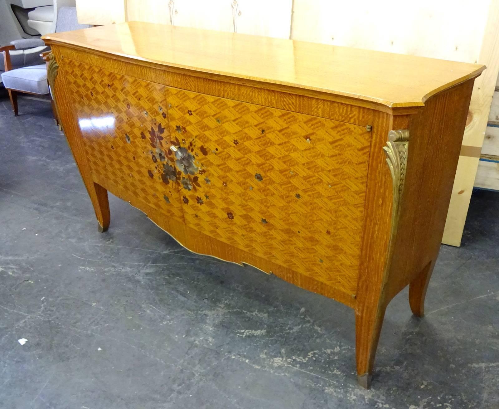Art Deco Commode with Mother-of-Pearl Inlay by Copin For Sale
