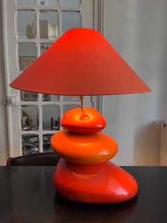 François Châtain — Lampe de table en céramique « Pebble » des années 1980