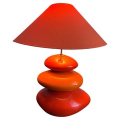 François Châtain — Lampe de table en céramique « Pebble » des années 1980