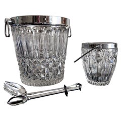 Elegant Vintage Crystal & Silver-Plated Barware – Two-Piece Set , France , 1970
