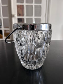 Elegant Vintage Crystal & Silver-Plated Barware – Two-Piece Set , France , 1970