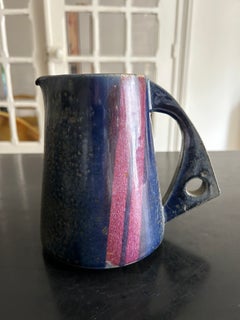 Mid-Century French Glazed Ceramic Pitcher, circa 1950–1960