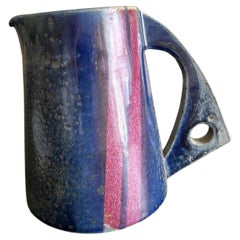 Mid-Century French Glazed Ceramic Pitcher, circa 1950–1960