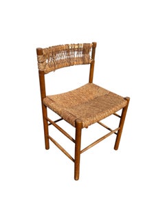 Set of 5 Dordogne chairs by Charlotte Perriand , 1950's