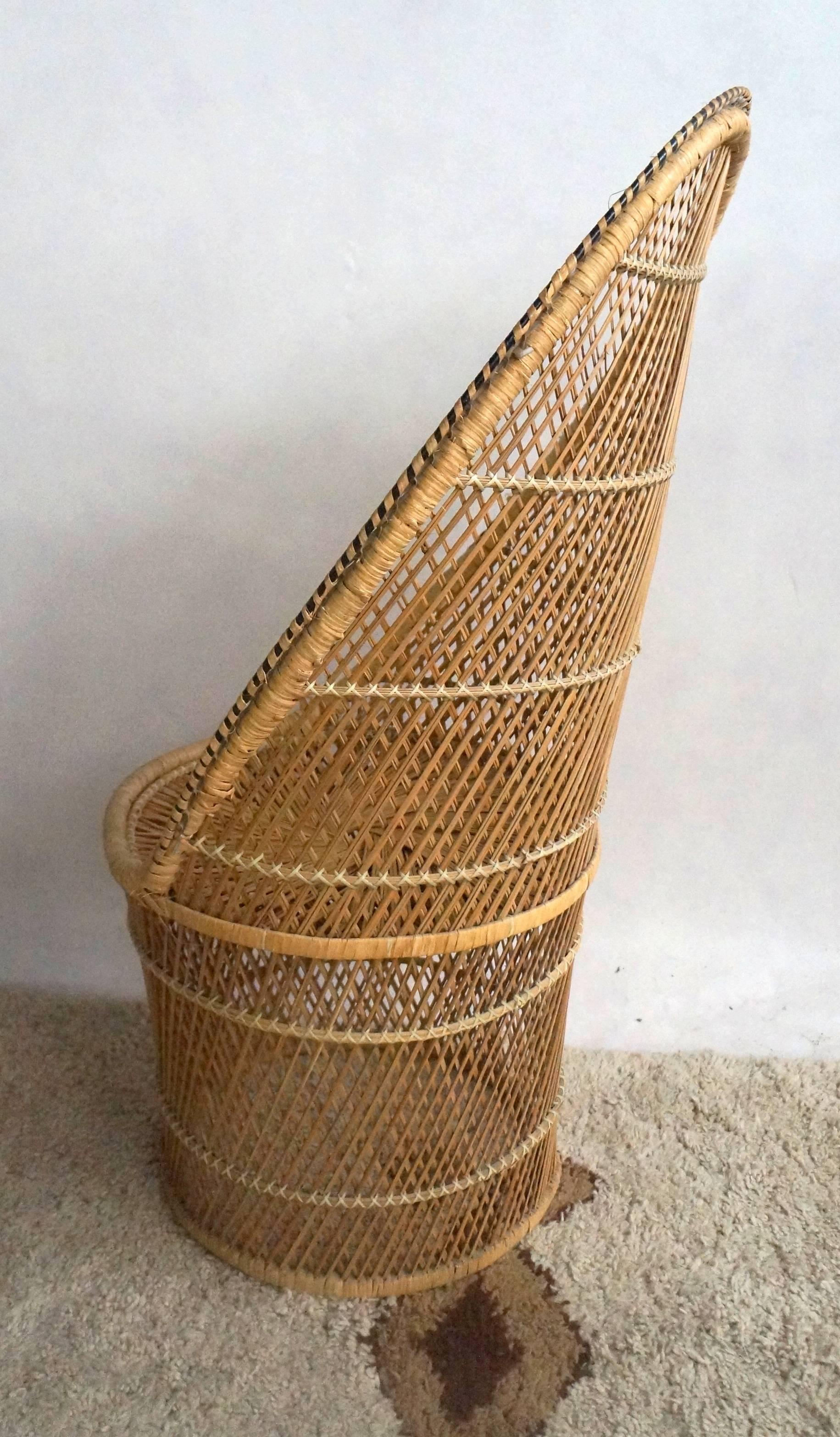 Rattan chair from the 1970s.
 