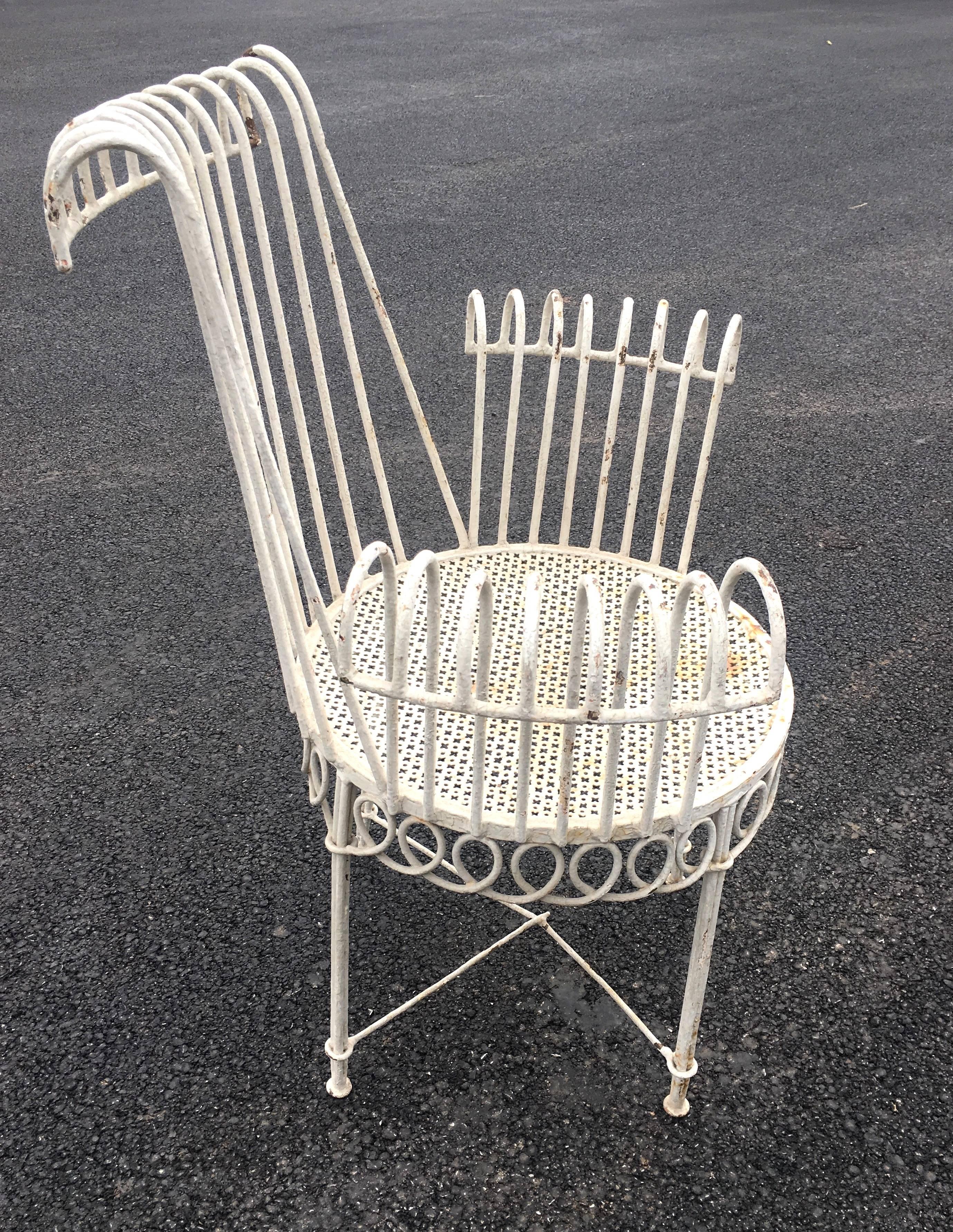 Enameled Pair of Mathieu Matégot Armchairs, Model Cap d'Ail