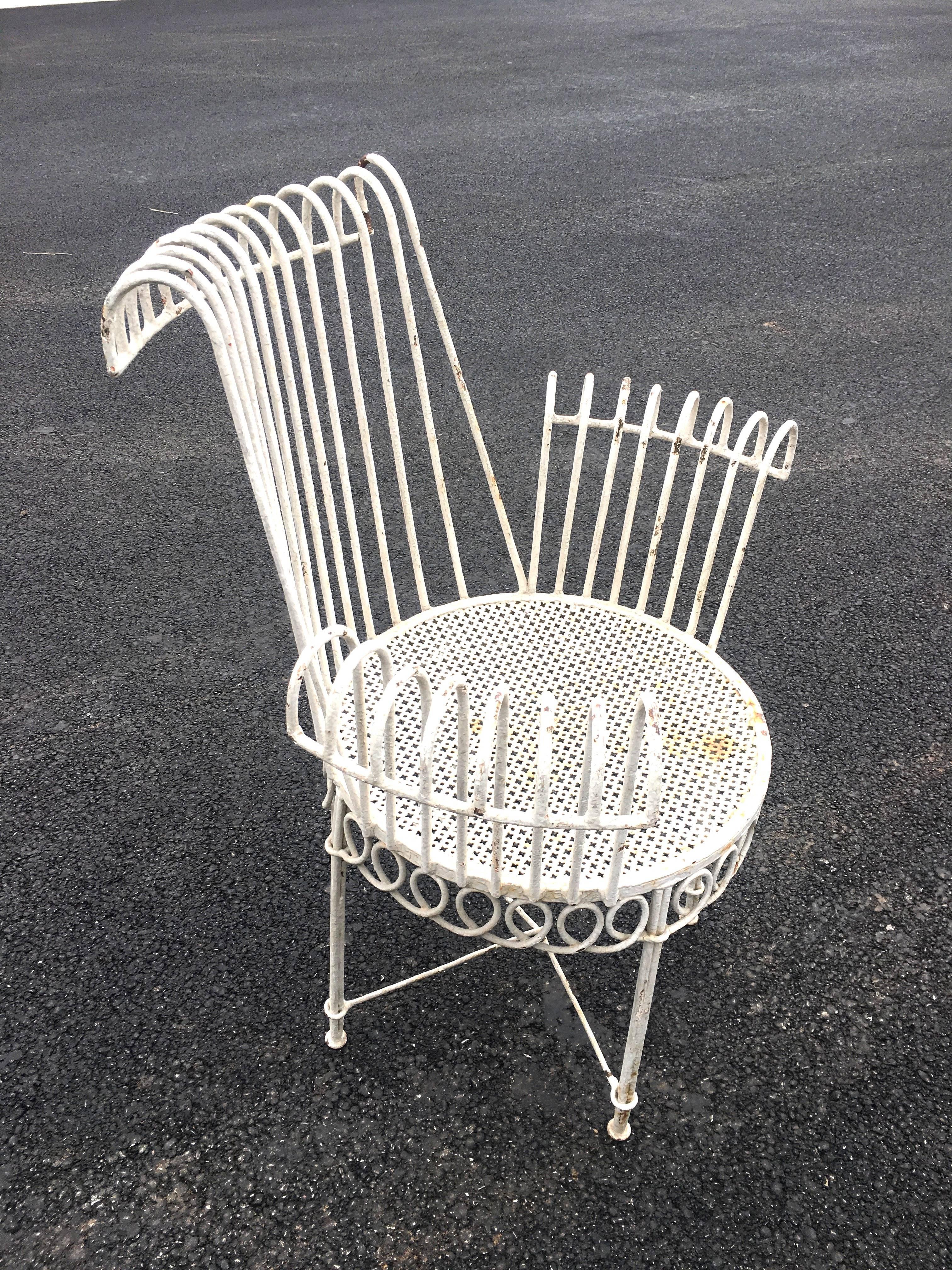 French Pair of Mathieu Matégot Armchairs, Model Cap d'Ail