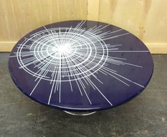 Blue Enameled Metal Table