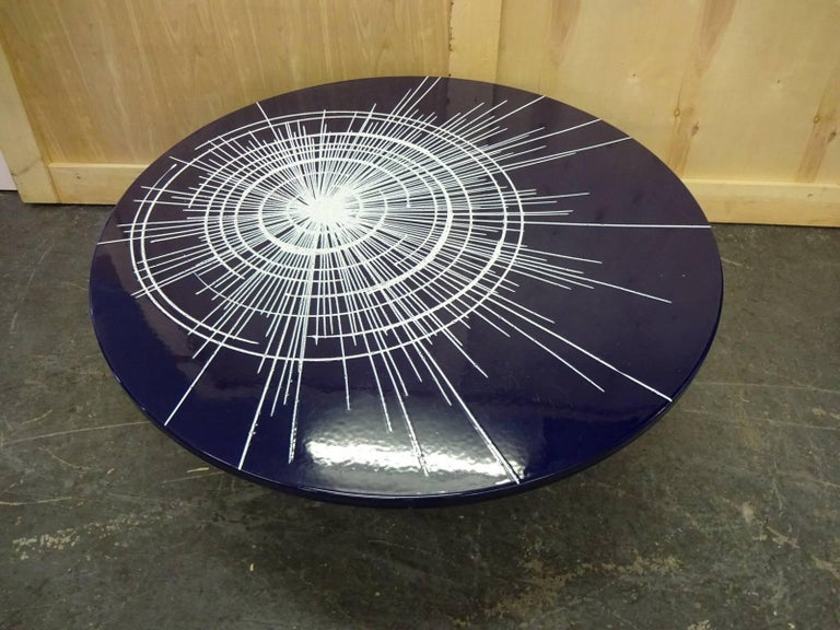 Enameled Metal Table, Green