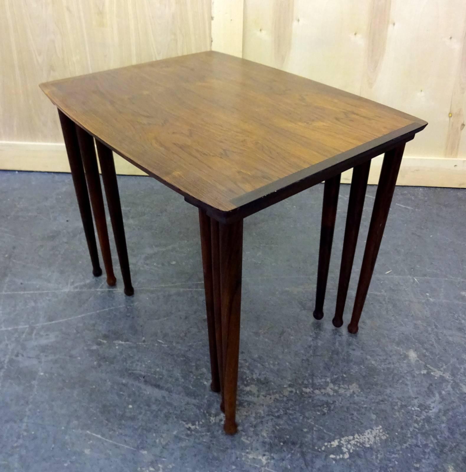 20th Century Danish Nest of Tables  For Sale
