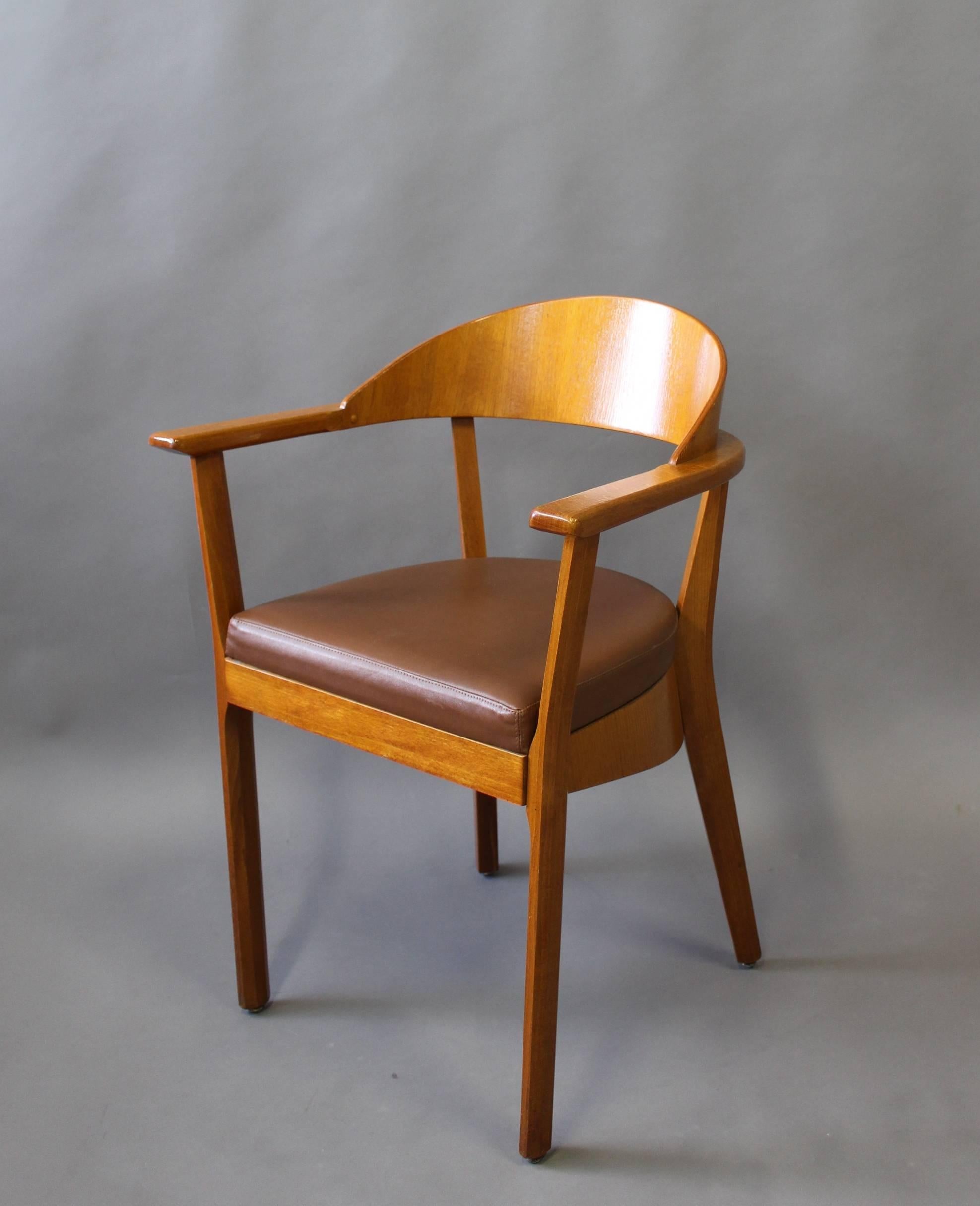 Late 20th Century 2 French 1980's Armchairs by Baumann