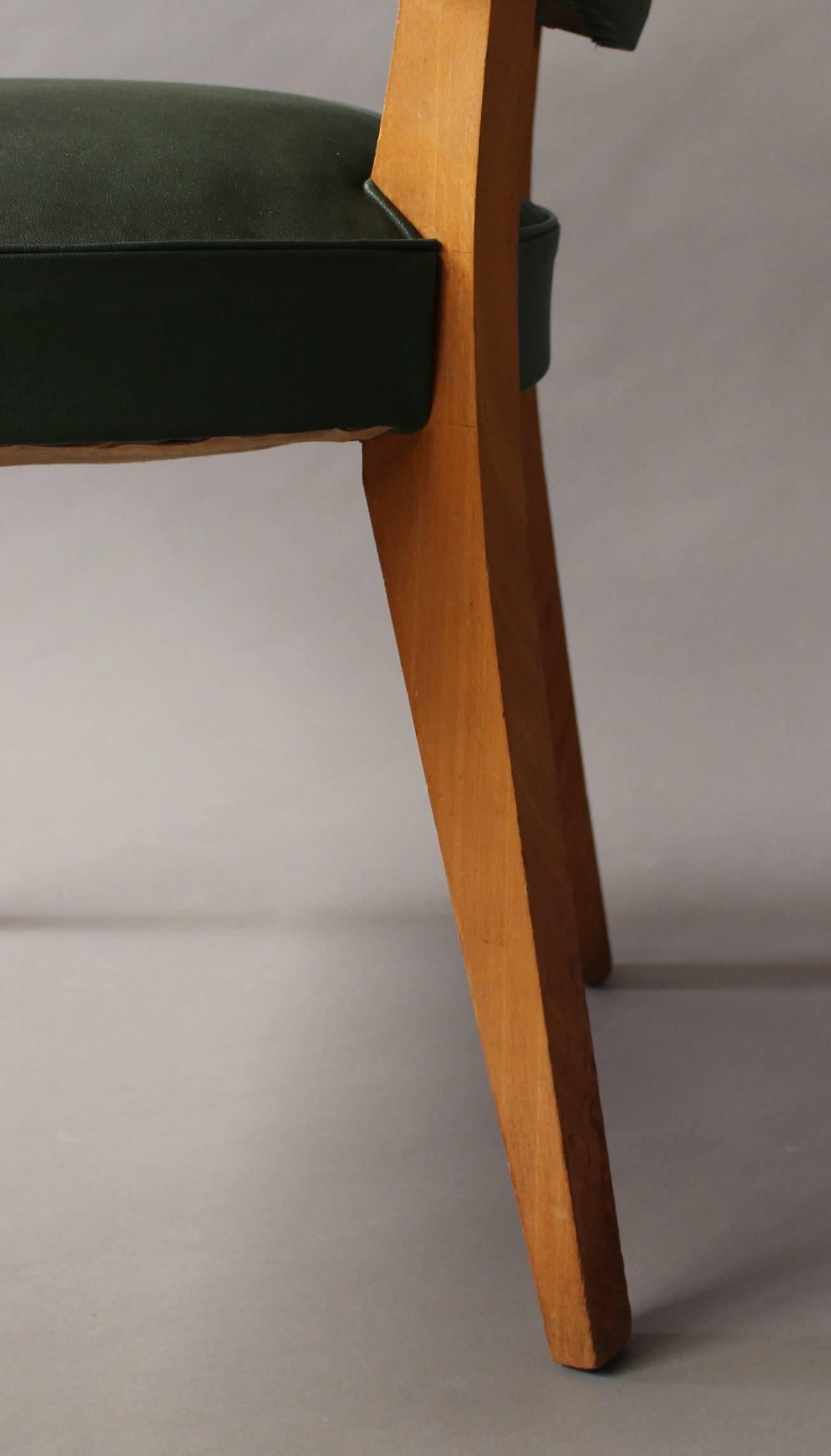 Beech A Fine French Art Deco Desk Chair