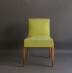 Set of 4 French 1950's Sycamore Chairs by Verot et Clement