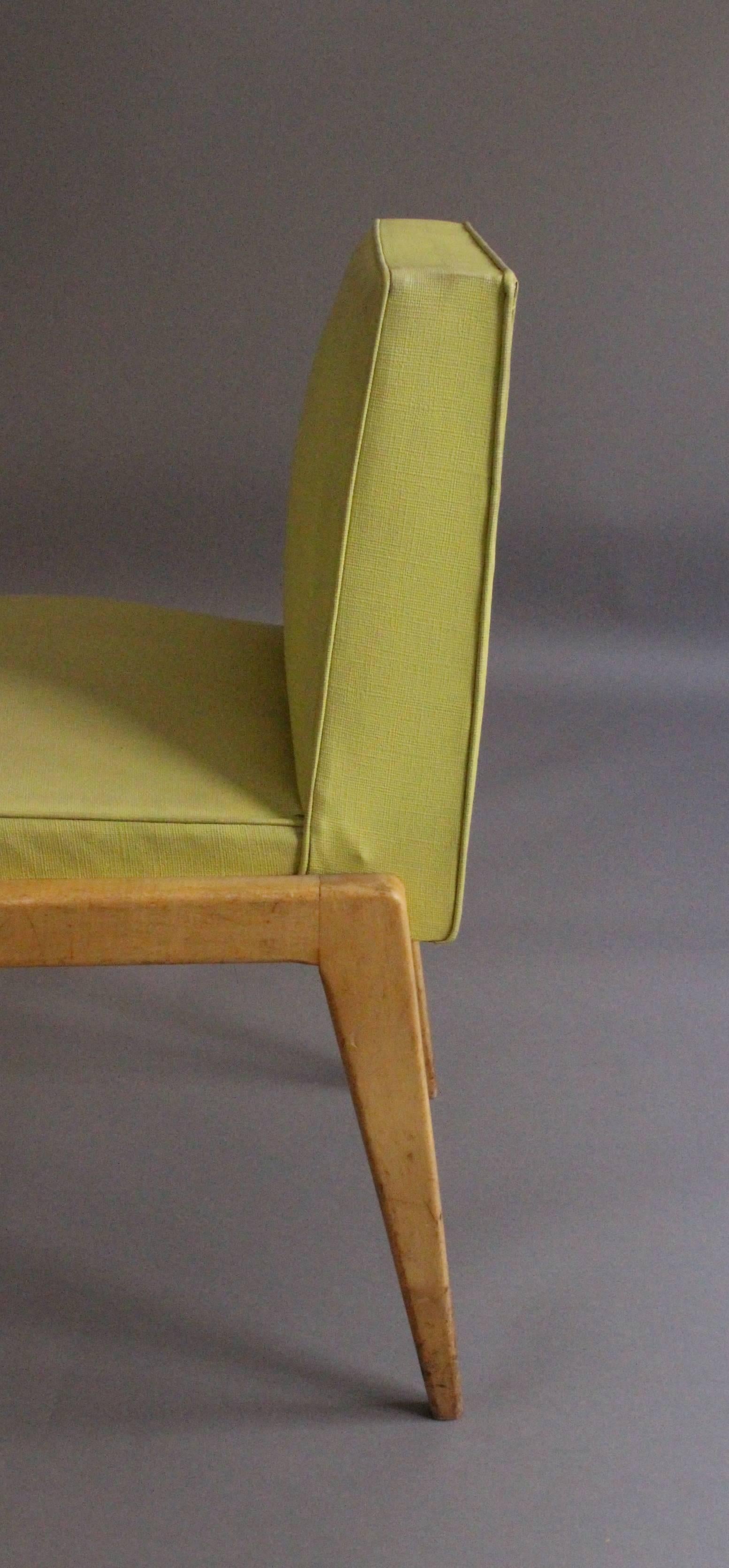 Set of 4 French 1950's Sycamore Chairs by Verot et Clement 3