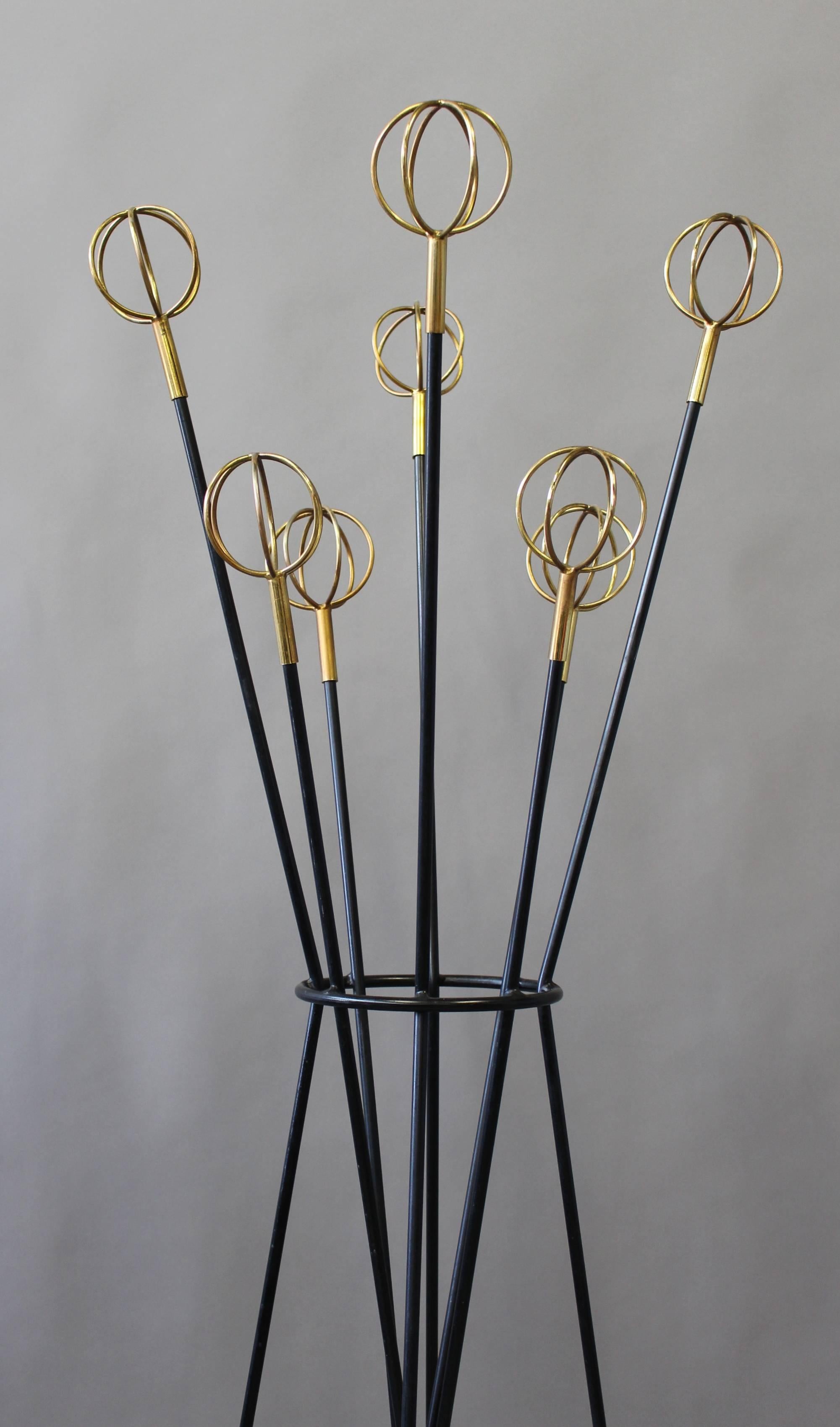 Mid-Century Modern A French 1950s Coat Rack Stands by Roger Feraud for Geo